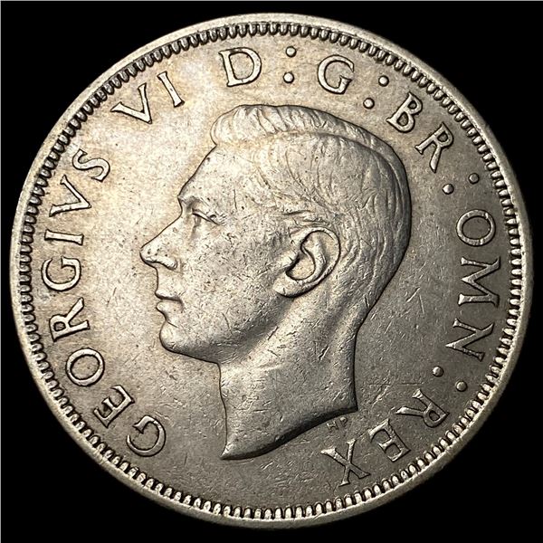 1950 Great Britain Silver 1/2 Crown