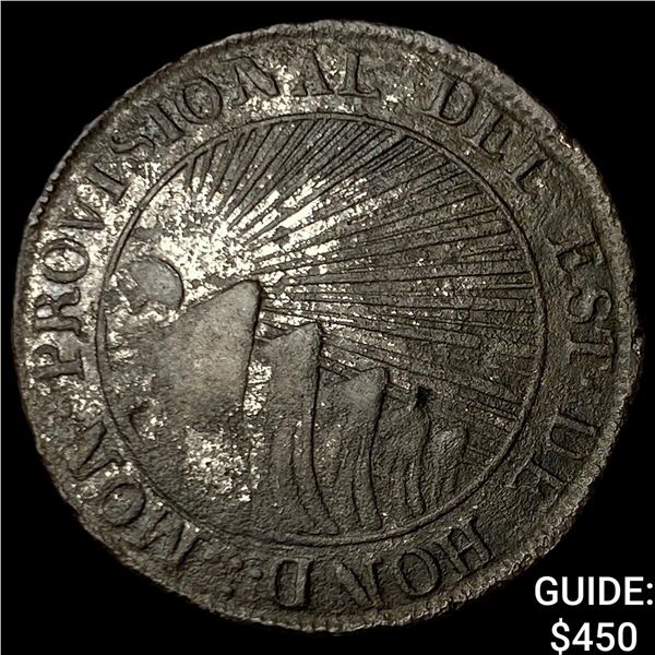 1845 Honduras Silver 2 Real