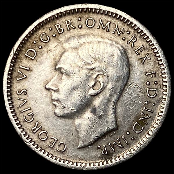 1943 Austrailia Silver 3 Pence