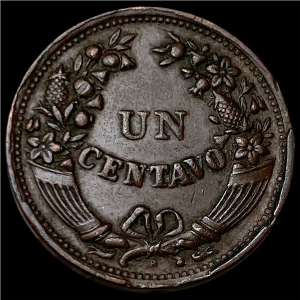 1918R Peru Bronze Centavo