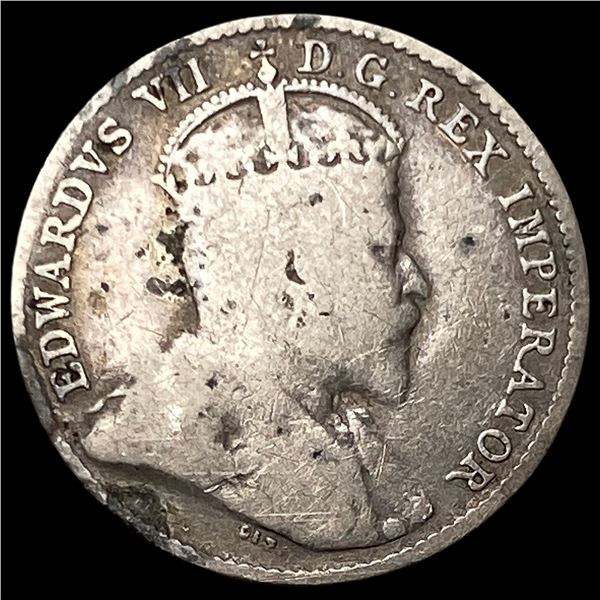 1910 Canada Silver 5 Cents
