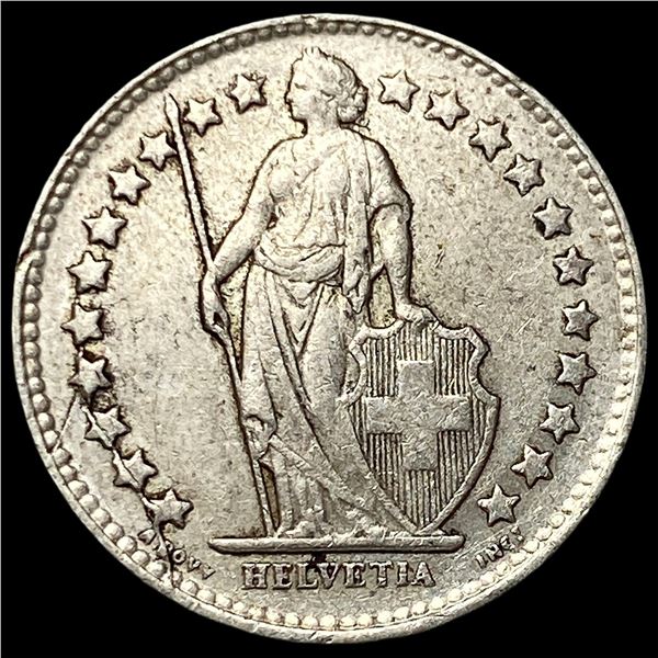 1945 Switzerland Silver 1/2 Franc