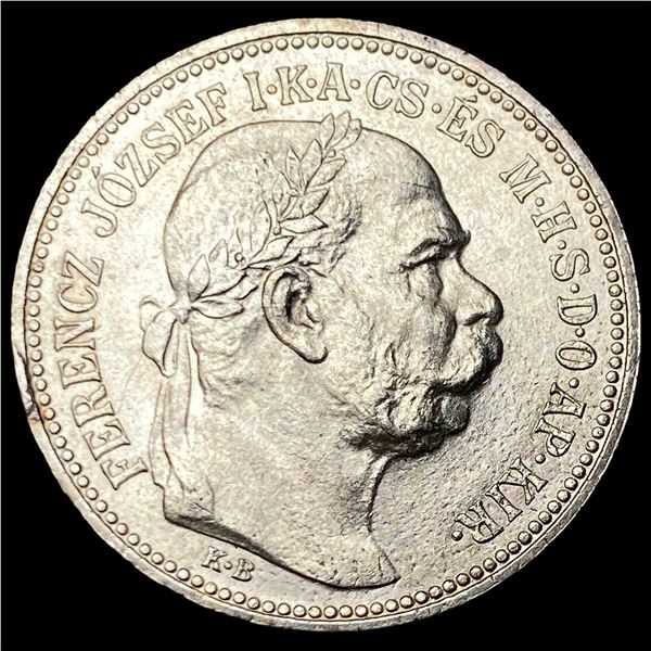 1915 Hungary Silver 1 Korona