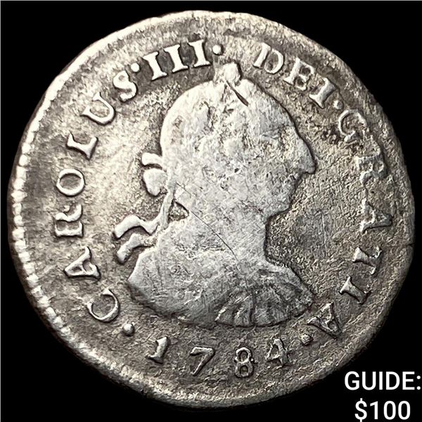 1784 Lima Silver 1/2 Real