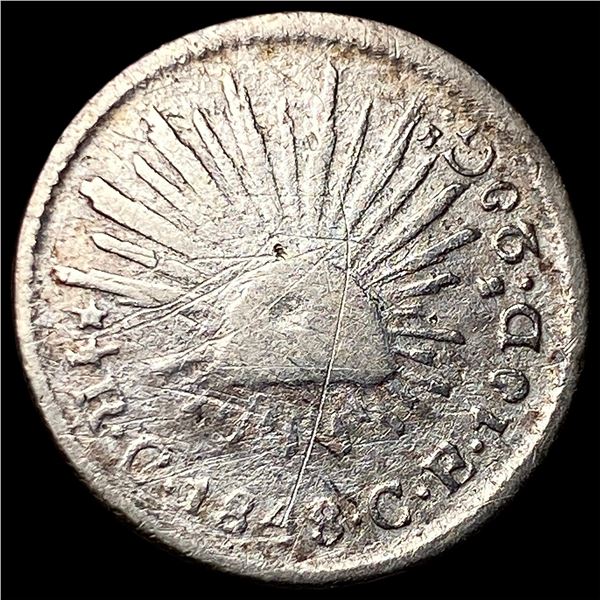 1848CCE Mexico Silver 1/2 Real