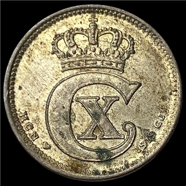 1919 HCN Denmark Silver 10 Ore
