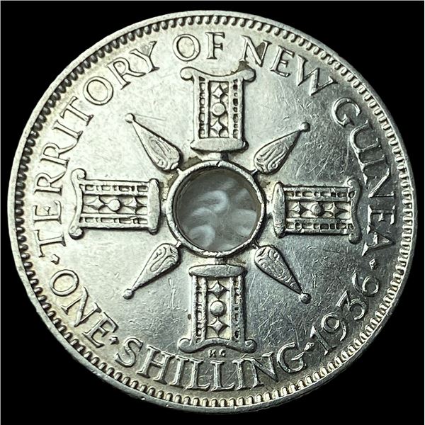 1936 New Guinea Silver 1 Shilling KM 5