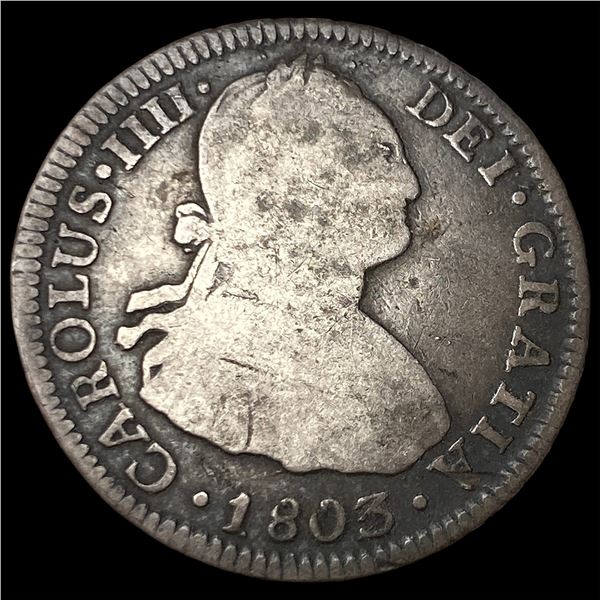 1803/2-PJ Bolivia Charles IV Silver 2 Reales