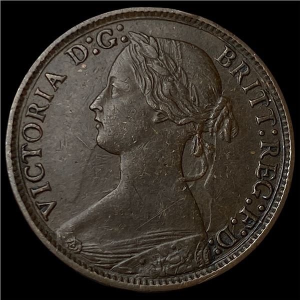 1873 Great Britain Bronze Farthing