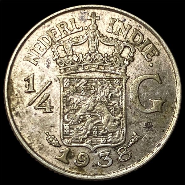 1938 Netherlands East Indies 1/4 Gulden