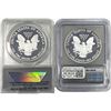 Image 2 : [2 Coins] 2007-2013 Silver Eagle PR70 DCAM