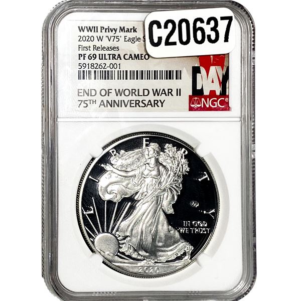 2020 Silver Eagle WW2 Privy NGC PF69UC