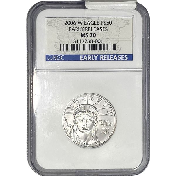 2006-W Platnium Eagle $50 NGC MS70