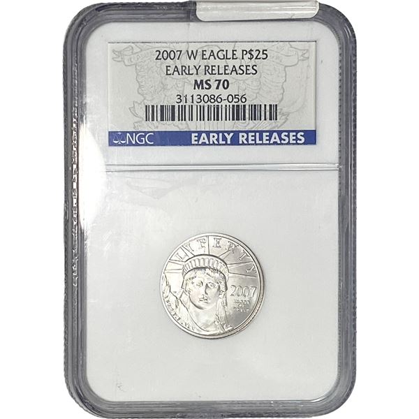 2007-W Platnium Eagle $25 NGC MS70