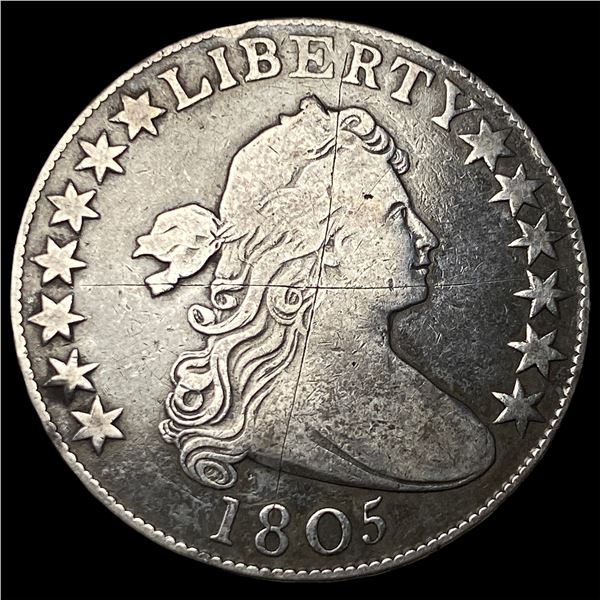 1805 Draped Bust Silver Half Dollar LIGHTLY  CIRCULATED