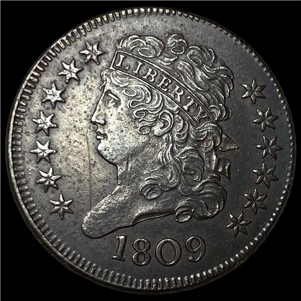 1809 Classic Head Half Cent CLOSELY  UNCIRCULATED