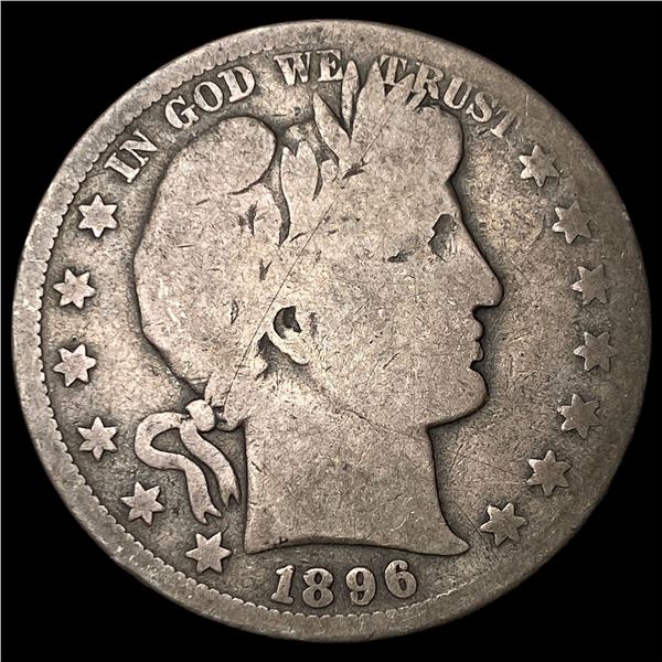 1896-S Silver Half Dollar LIGHTLY CIRCULATED