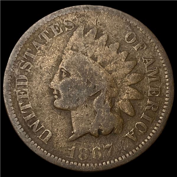 1867 Indian Head Cent NICELY CIRCULATED