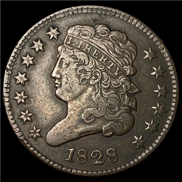 1828 Classic Head Half Cent NEARLY  UNCIRCULATED