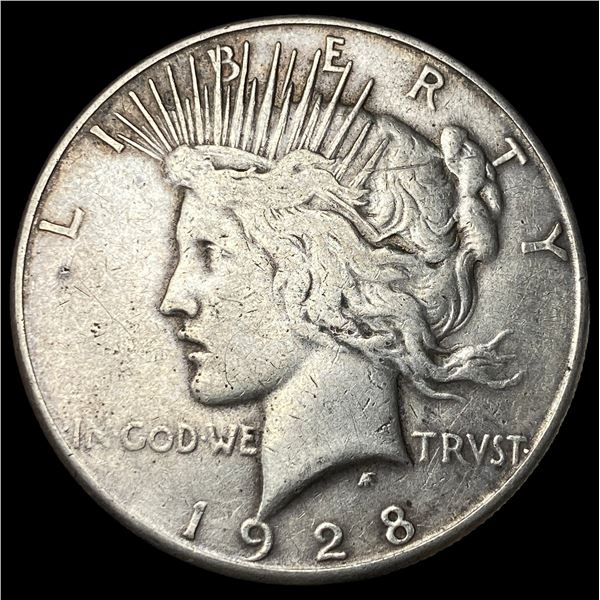 1928 Silver Peace Dollar LIGHTLY CIRCULATED