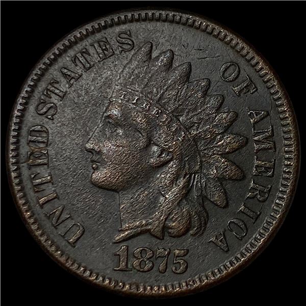 1875 Indian Head Cent NEARLY UNCIRCULATED