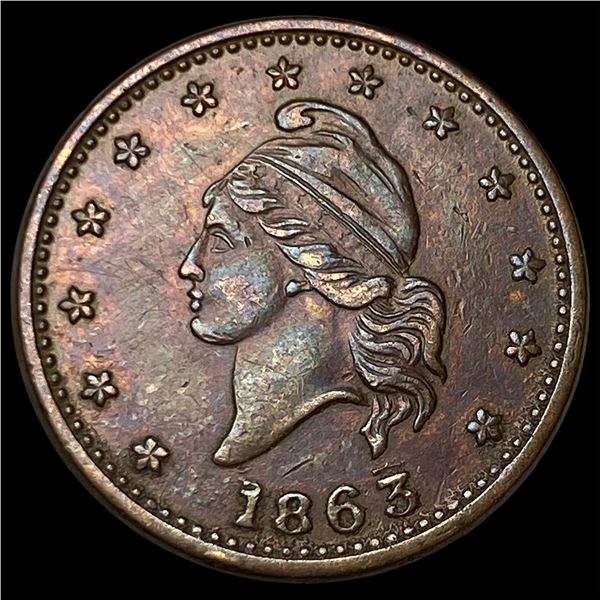 1863 Civil War Token - Army & Navy CLOSELY  UNCIRCULATED