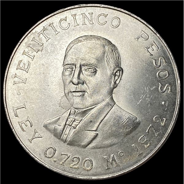 1972 Mexico Silver 25 Pesos UNCIRCULATED