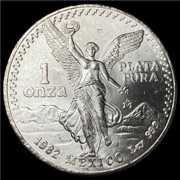 1982 Mexico Silver 1 Onza Libertad SUPERB GEM  BU