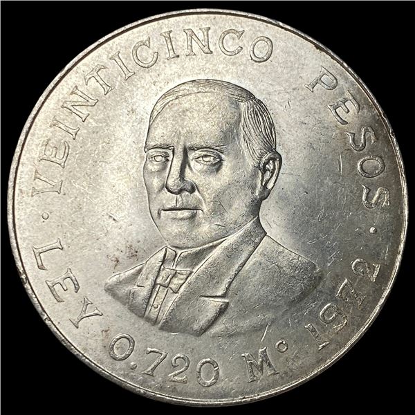 Silver 1972-M Mexico 25 Pesos UNCIRCULATED