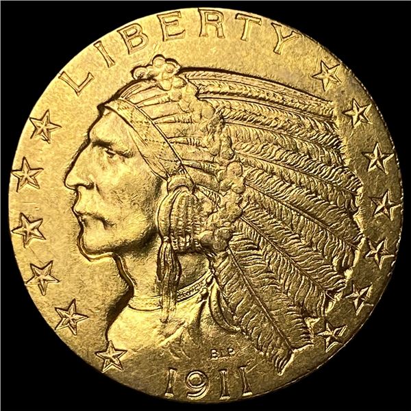 1911 Indian Head Half Eagle $5 Gold  UNCIRCULATED