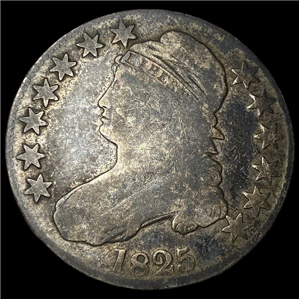1825 Capped Bust Half Dollar NICELY  CIRCULATED