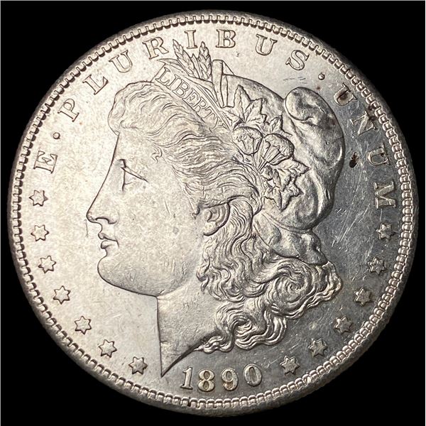 1890-S Silver Morgan Dollar CHOICE AU