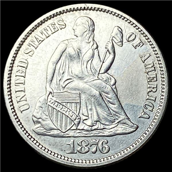 1876 Silver Seated Liberty Dime UNCIRCULATED