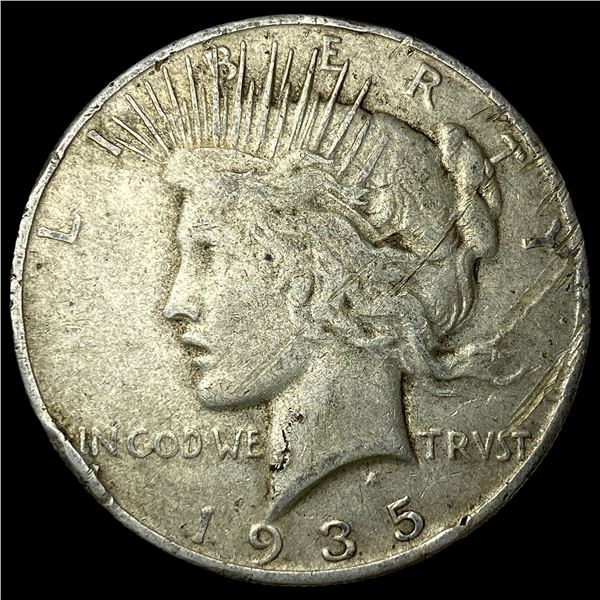1935-S Silver Peace Dollar ABOUT UNCIRCULATED