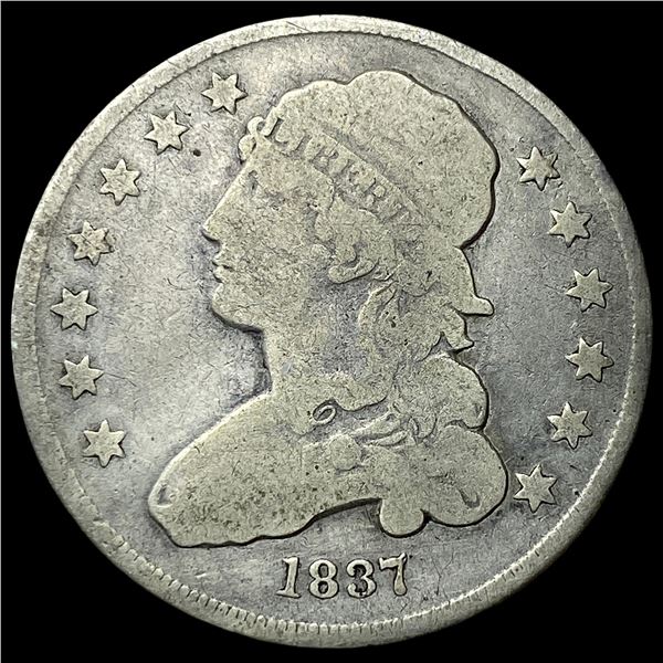 1837 Capped Bust Silver Quarter LIGHTLY  CIRCULATED