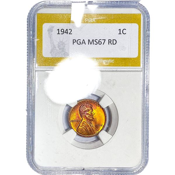 1942 Wheat Cent PGA MS67 RD