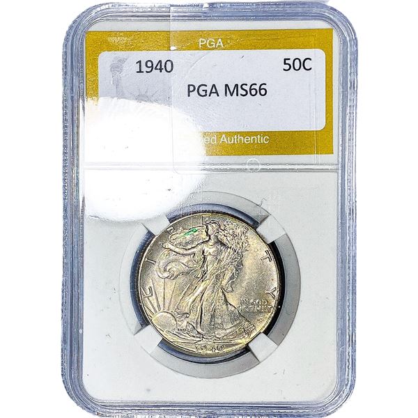 1940 Walking Liberty Half Dollar PGA MS66