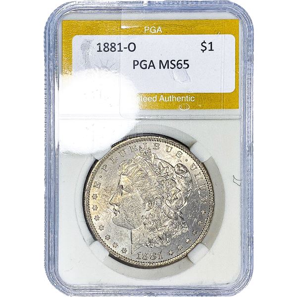 1881-O Morgan Silver Dollar PGA MS65