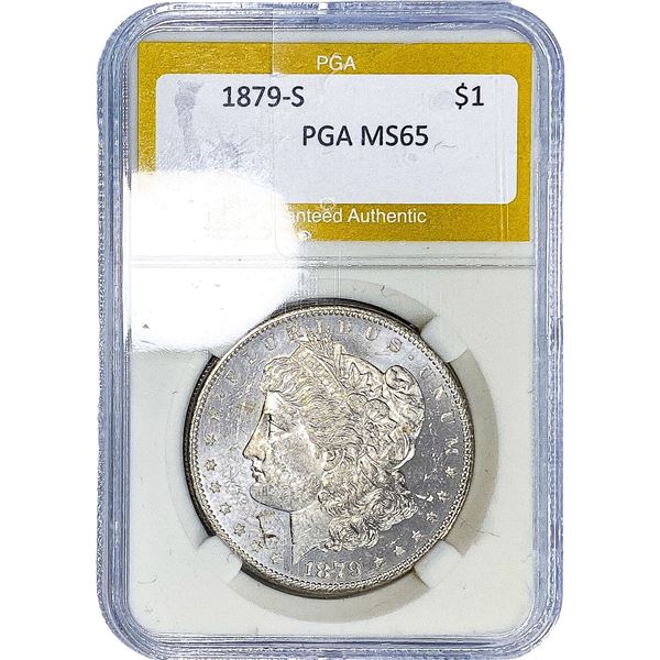 1879-S Morgan Silver Dollar PGA MS65