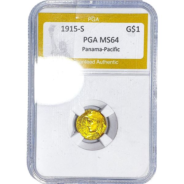 1915-S Pan-Pac Dollar PGA MS64