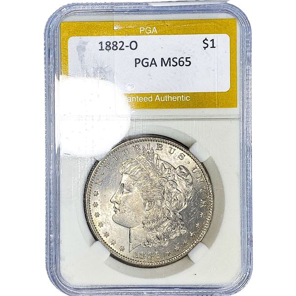 1882-O Morgan Silver Dollar PGA MS65