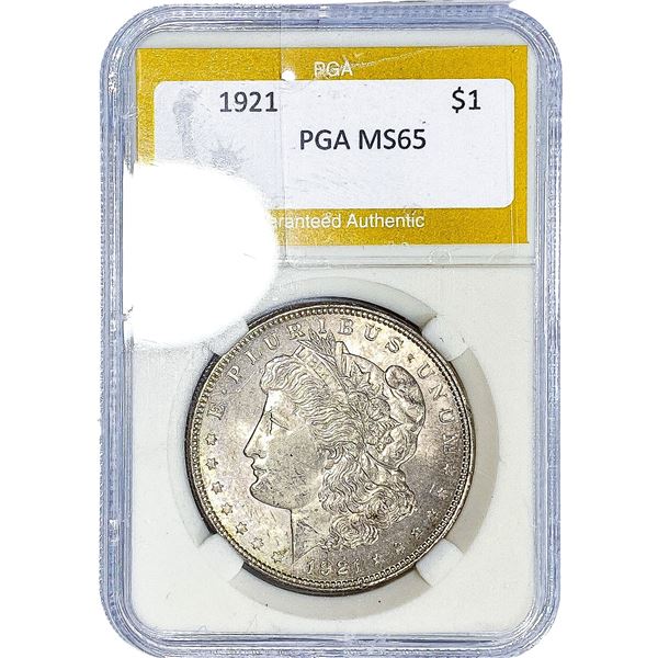 1921 Morgan Silver Dollar PGA MS65