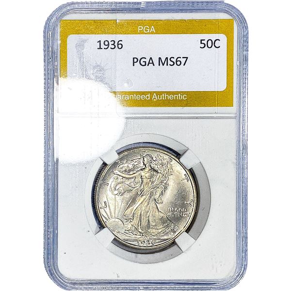 1936 Walking Liberty Half Dollar PGA MS67