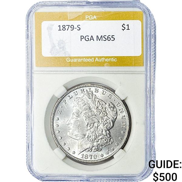 1879-S Morgan Silver Dollar PGA MS65