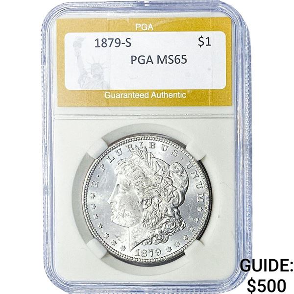 1879-S Morgan Silver Dollar PGA MS65