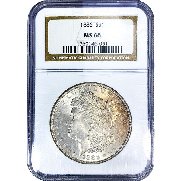 1886 Morgan Silver Dollar NGC MS66