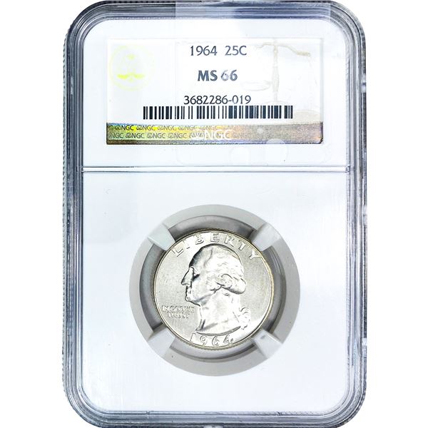 1964 Washington Silver Quarter NGC MS66