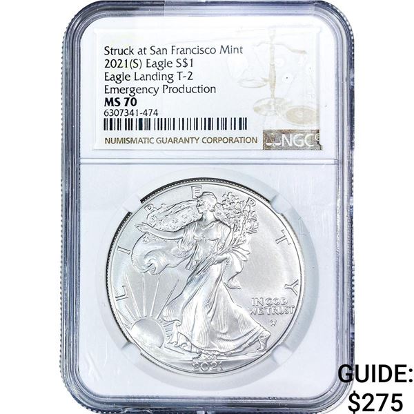 2021-S Silver Eagle NGC MS70