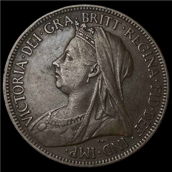 1901 Great Britain Bronze 1/2 Penny