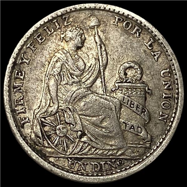 1908 Peru Silver Dinero